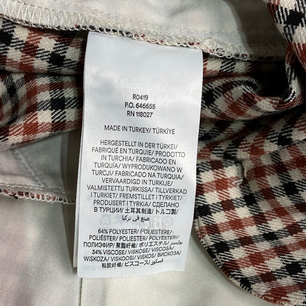 Boden Westbourne Women's US 14 Brown Plaid Wide Leg Pants‎ Trousers R0419 NWT - Picture 11 of 13